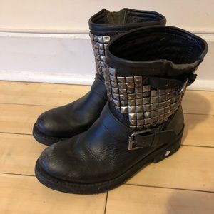 ASH Titan Studded Leather Boots